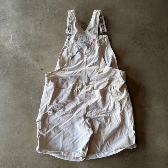 VINTAGE Y2K BUM EQUIPMENT OVERALL JORTS USA AMERICA GRUNGE BAGGY WOMENS LARGE - Picture 4 of 7